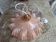 Opaline Pleated Suspension Clichy Rose complete with wire and Ceiling Light