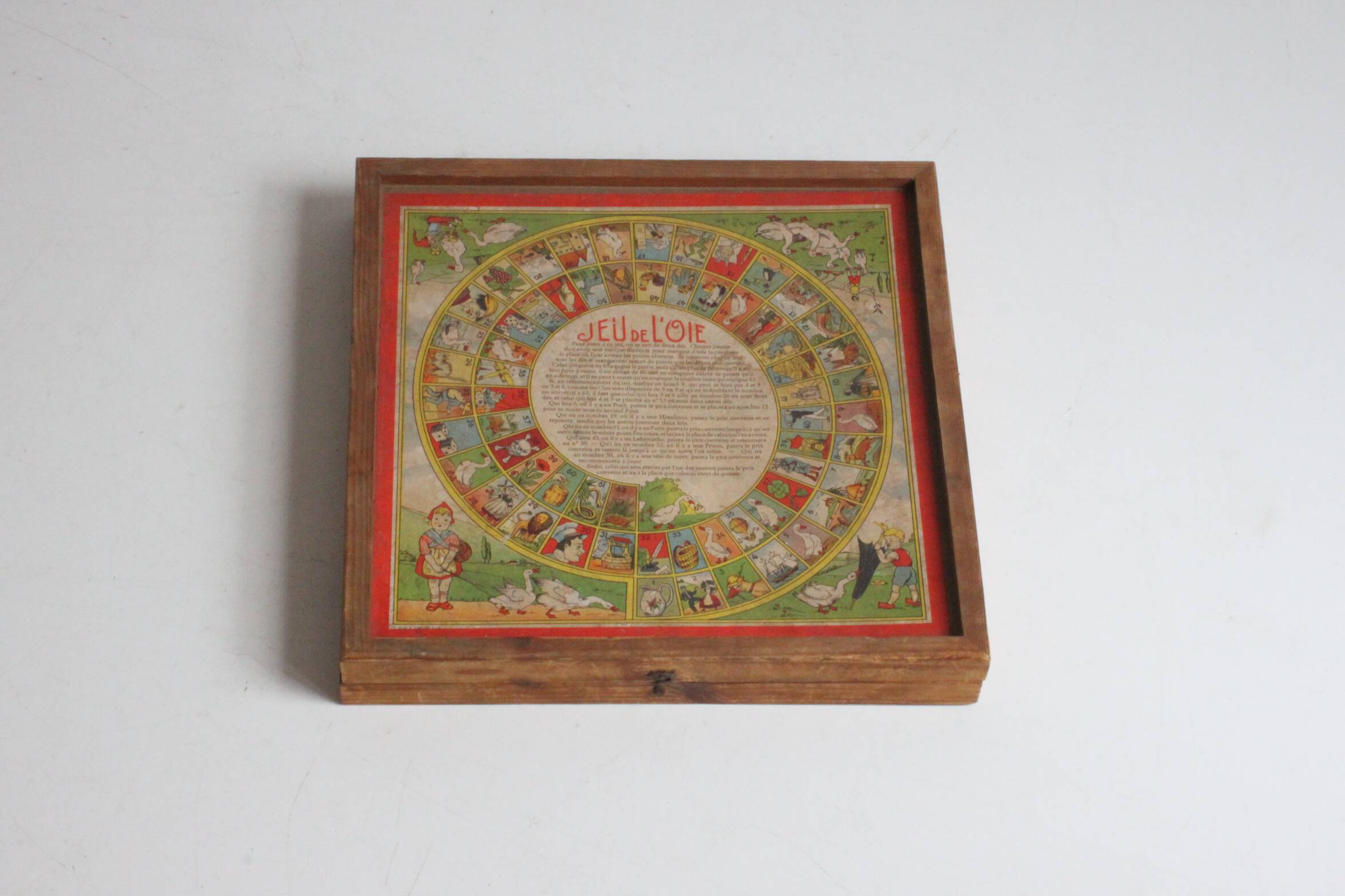 Vintage jeu de l'oie, backgammon and Ludo, 1930S.