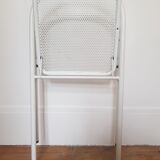 Vintage perforated metal folding chair