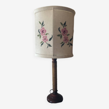 Embroidered lampshade