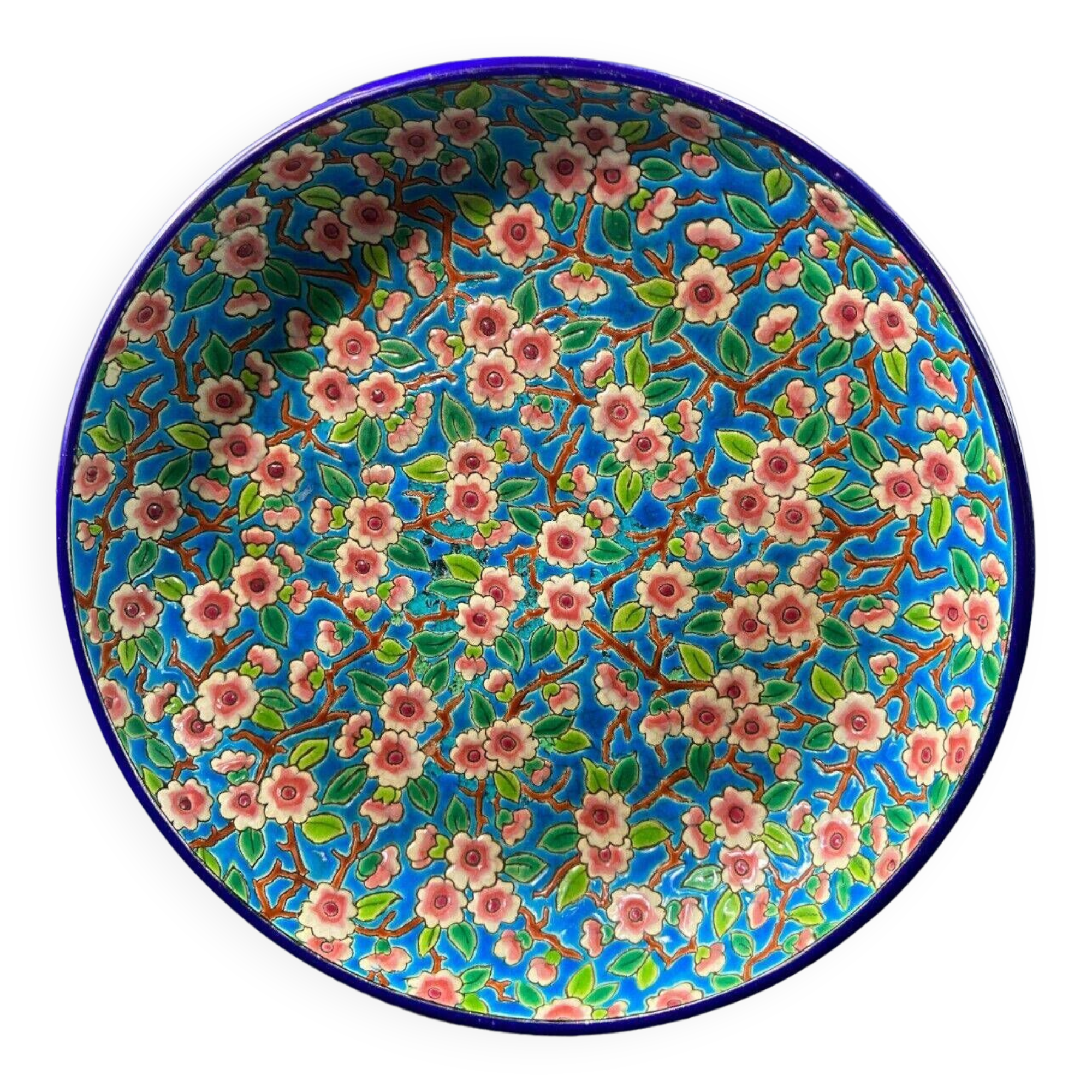 Longwy earthenware hollow salad bowl