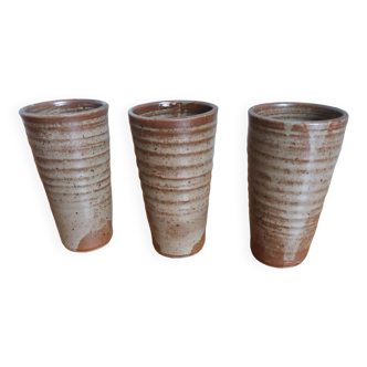 Glasses goblets stoneware cups