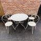 Wrought iron garden furniture chairs and table