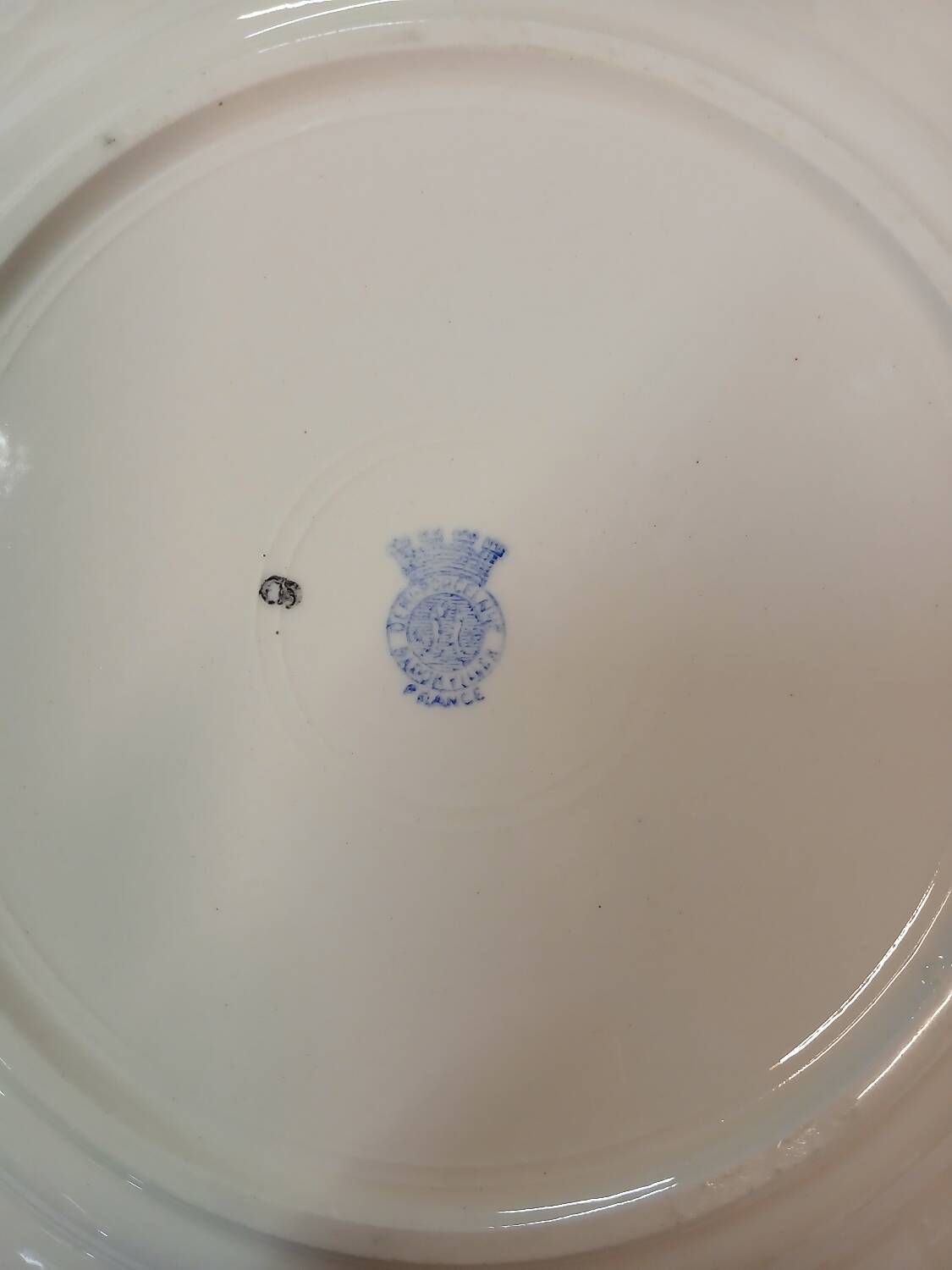 6 antique Badonviller dinner plates