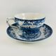 Breakfast Cup and Saucer Coaching Scenes Blue by Johnson Bros