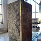 Roche Bobois stone and glass sculpture shelf 1970s