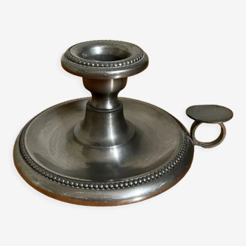 Pewter candle holder