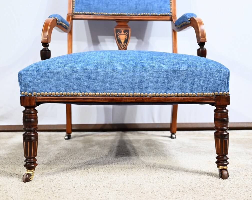 Small Rosewood Armchair, Restoration Period – Early 19th Century
