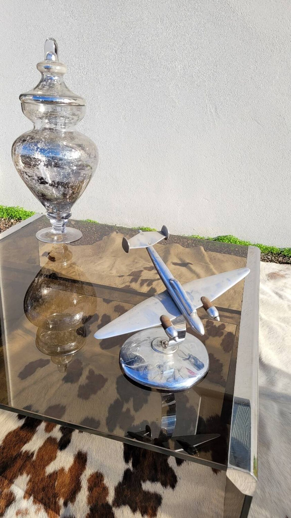 Smoked glass coffee table by Galloti and Radice Italy, 1970s
