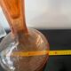 Blown glass decanter with bubble.