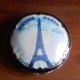Boite à bijoux J'aime Paris motif Tour Eiffel en porcelaine des années 90