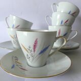 6 German porcelain coffee cups