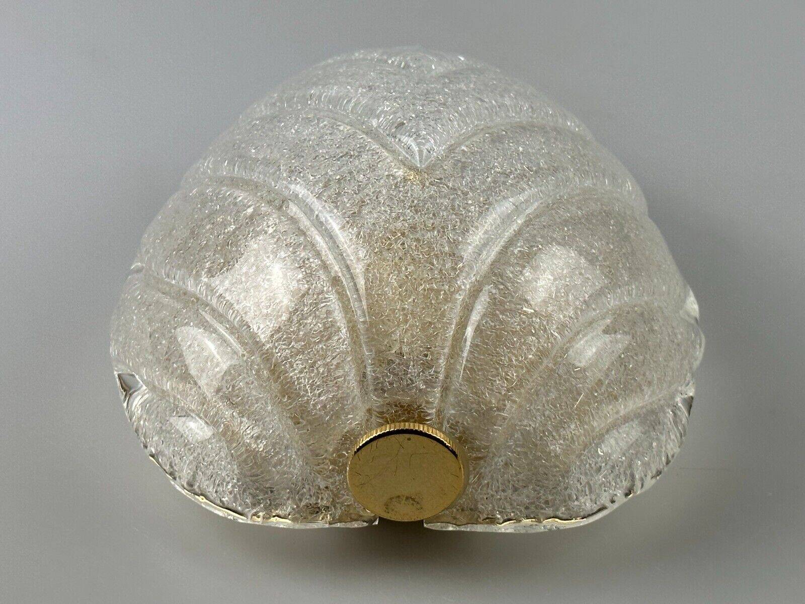 60s 70s Wall Sconce Wall Lamp Glass Brass Leaf Space Age Design