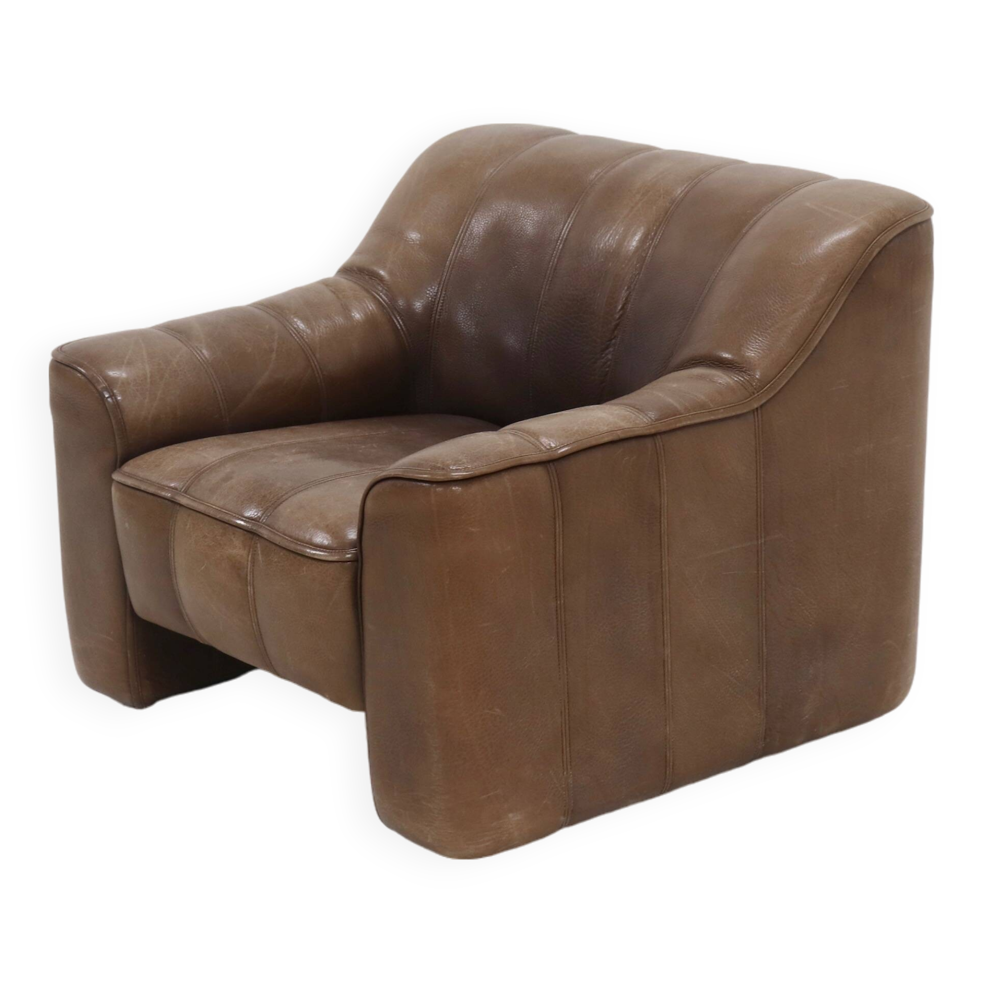 Fauteuil Lounge De Sede DS44 en Cuir Suisse Années 1970