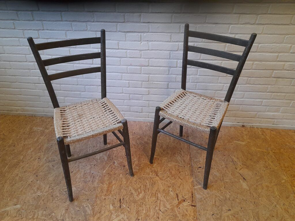 Pair of Italian bistro chairs