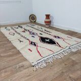 Handmade wool Berber rug 260 x 147 cm