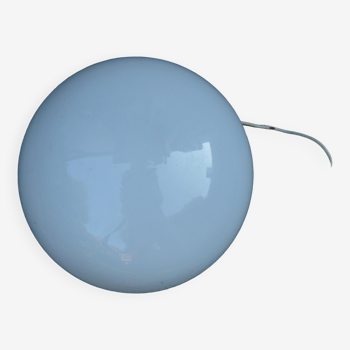 Plafonnier globe rond en verre opaline blanc