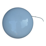 Round globe ceiling lamp in white opaline glass