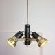Vintage Italian Brass Reflector Chandelier, 70s