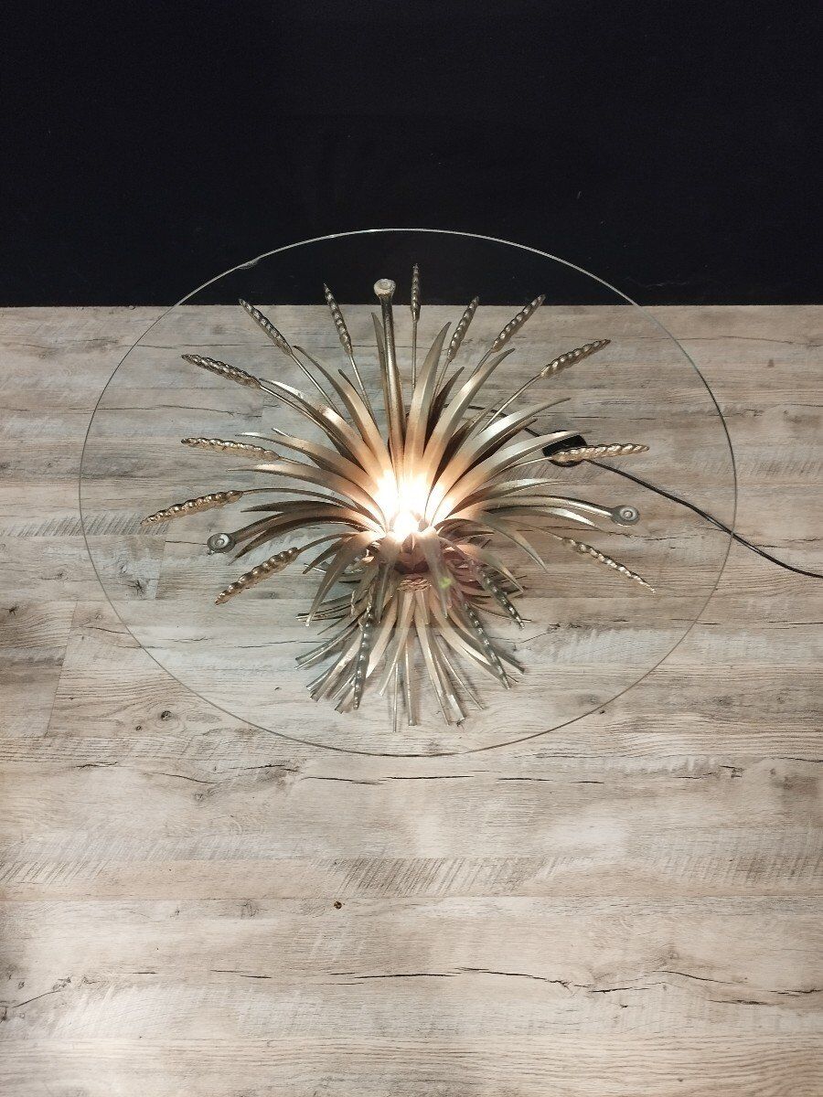 Coffee table Pedestal table sheaf of ear of wheat