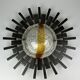 60s 70s Brutalist wall lamp wall light iron & glass by Honsel Leuchten