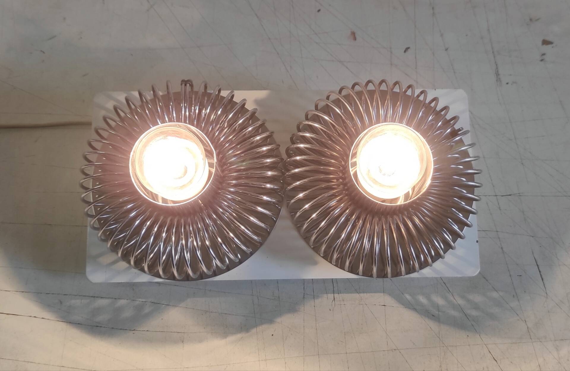 Double wall light design 70's by Philippe Rogier