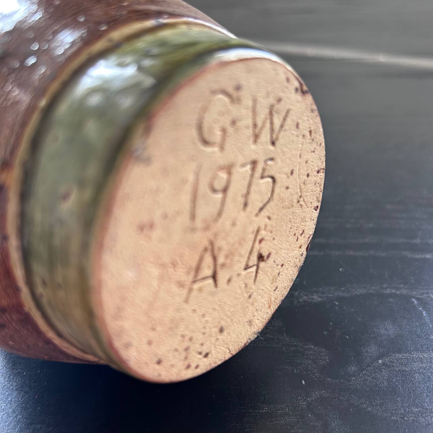 Antique vase signed GW