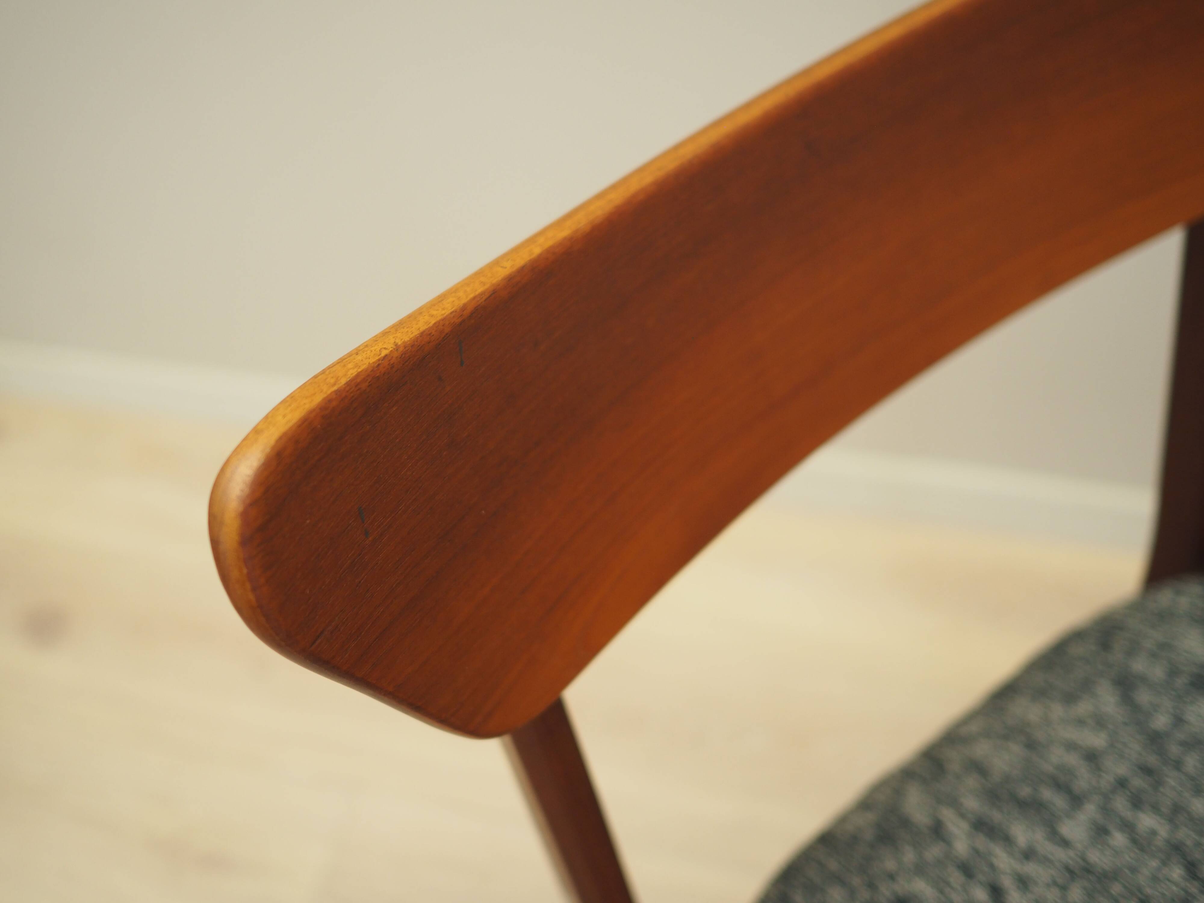 Set of four teak chairs, Danish design, 1970s, production: Denmark