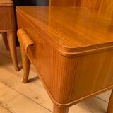 A pair of bedside tables by Axel Larsson, Bodafors, Sweden, 1940s.