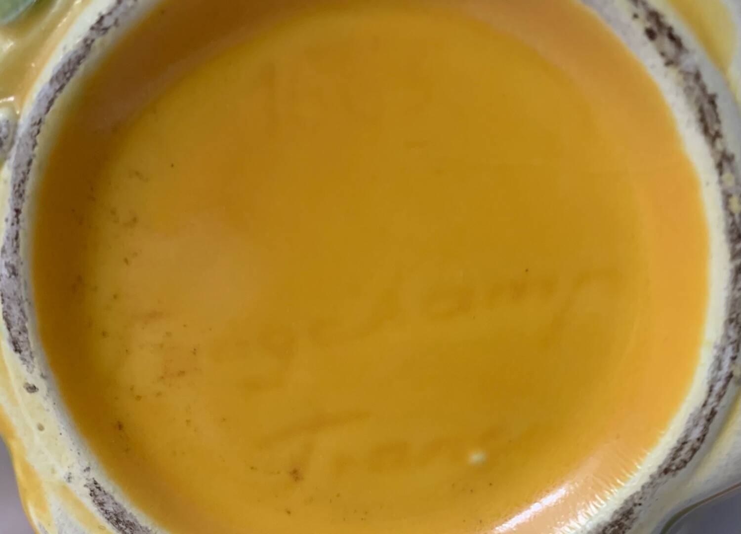 Green and yellow polychrome melon pitcher 1960