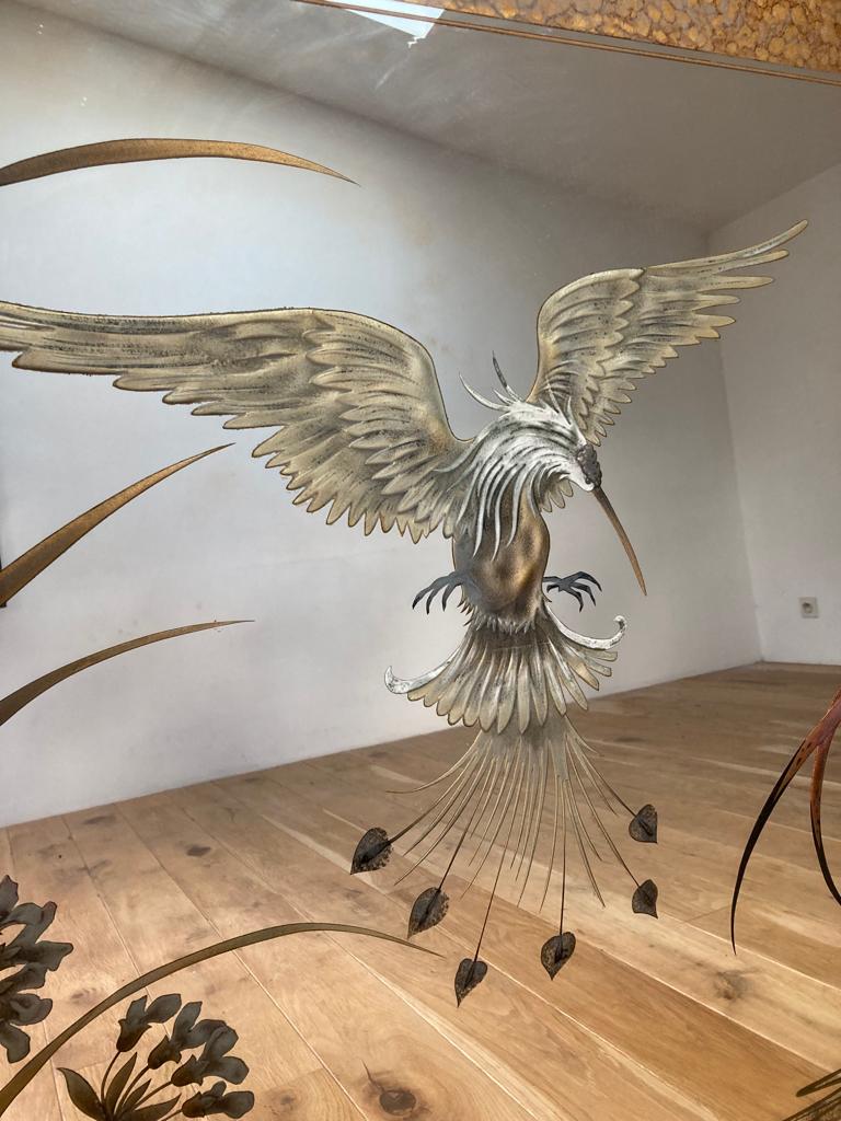 Mirror decorated with birds