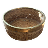 Brass rattan basket