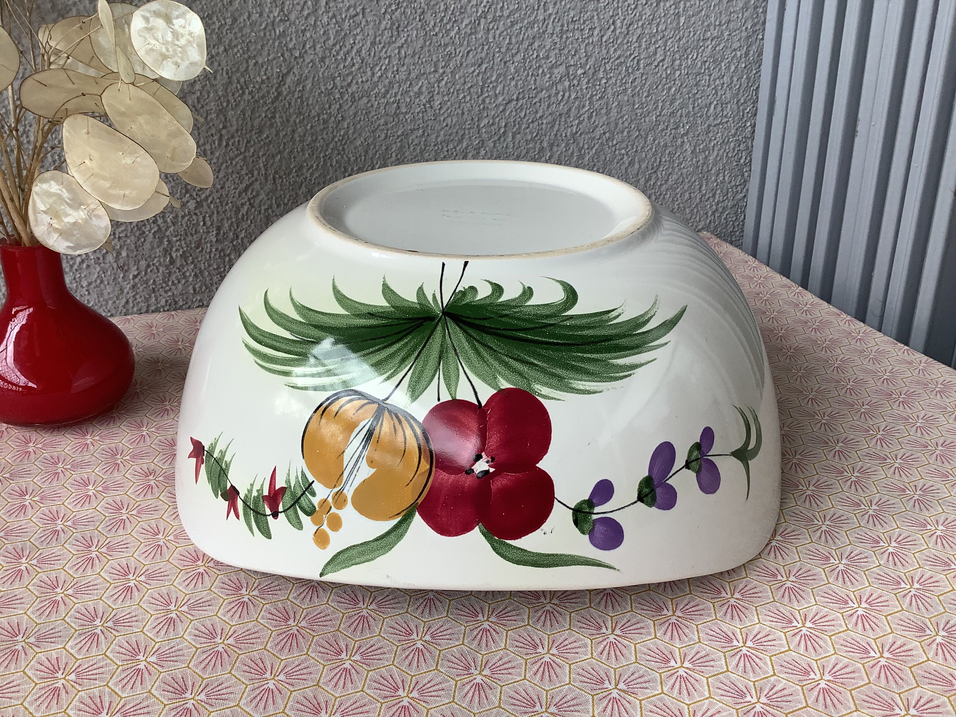 Pornic MBFA salad bowl hand-painted spring model