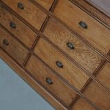 Antique French Light Oak Apothecary / Filing Cabinet, 1920/30s
