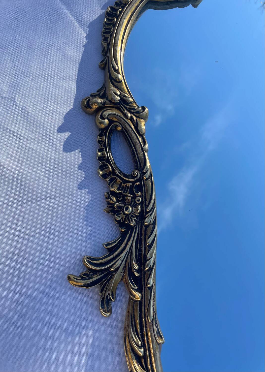 Miroir en bronze, XXème s.