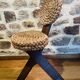 Chaise raphia et bois