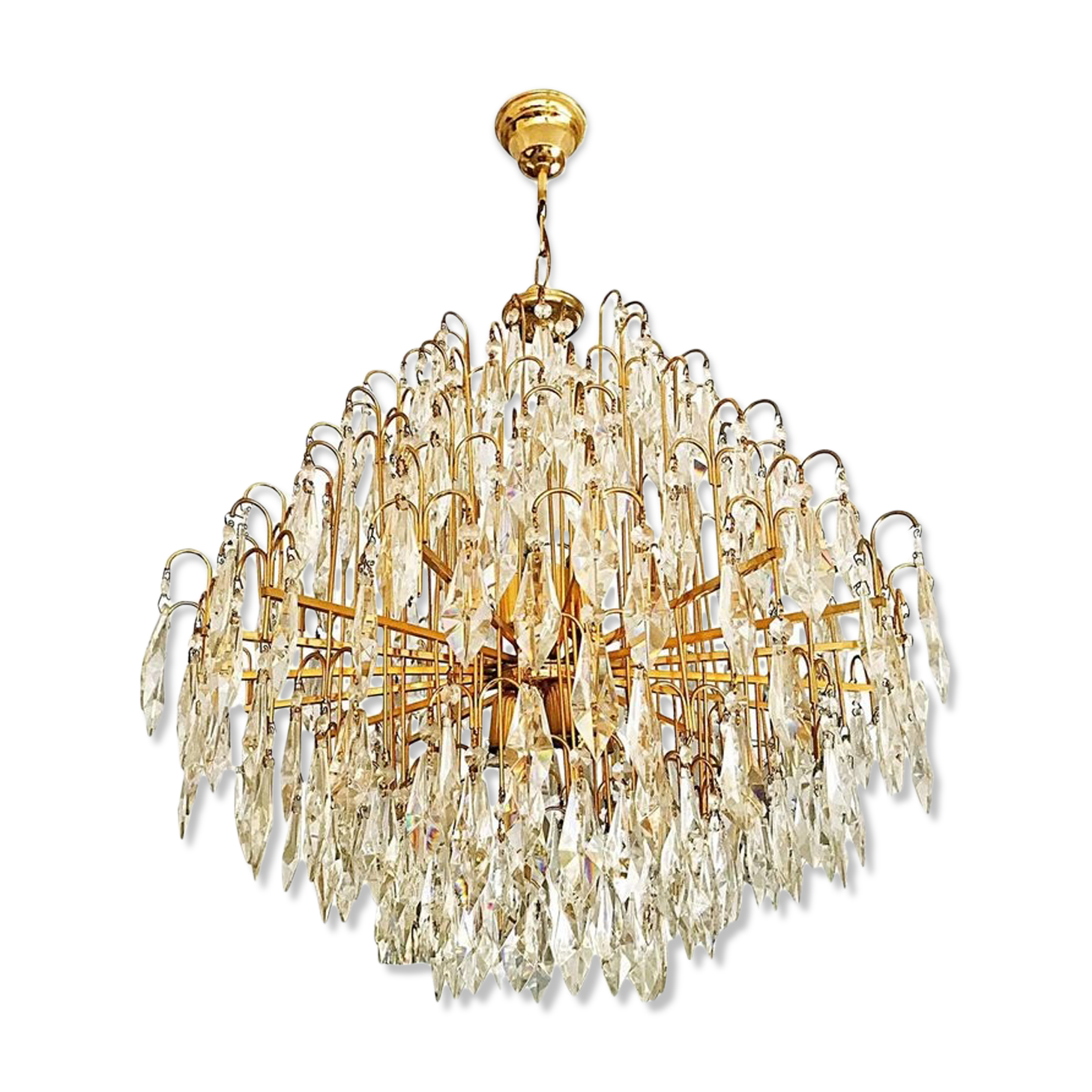 Italian Murano 1970 crystal chandelier
