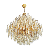 Lustre italien en cristal de Murano 1970