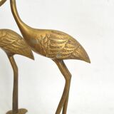 Couple d'oiseaux en laiton