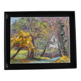 Rural landscape painting HST signed and framed