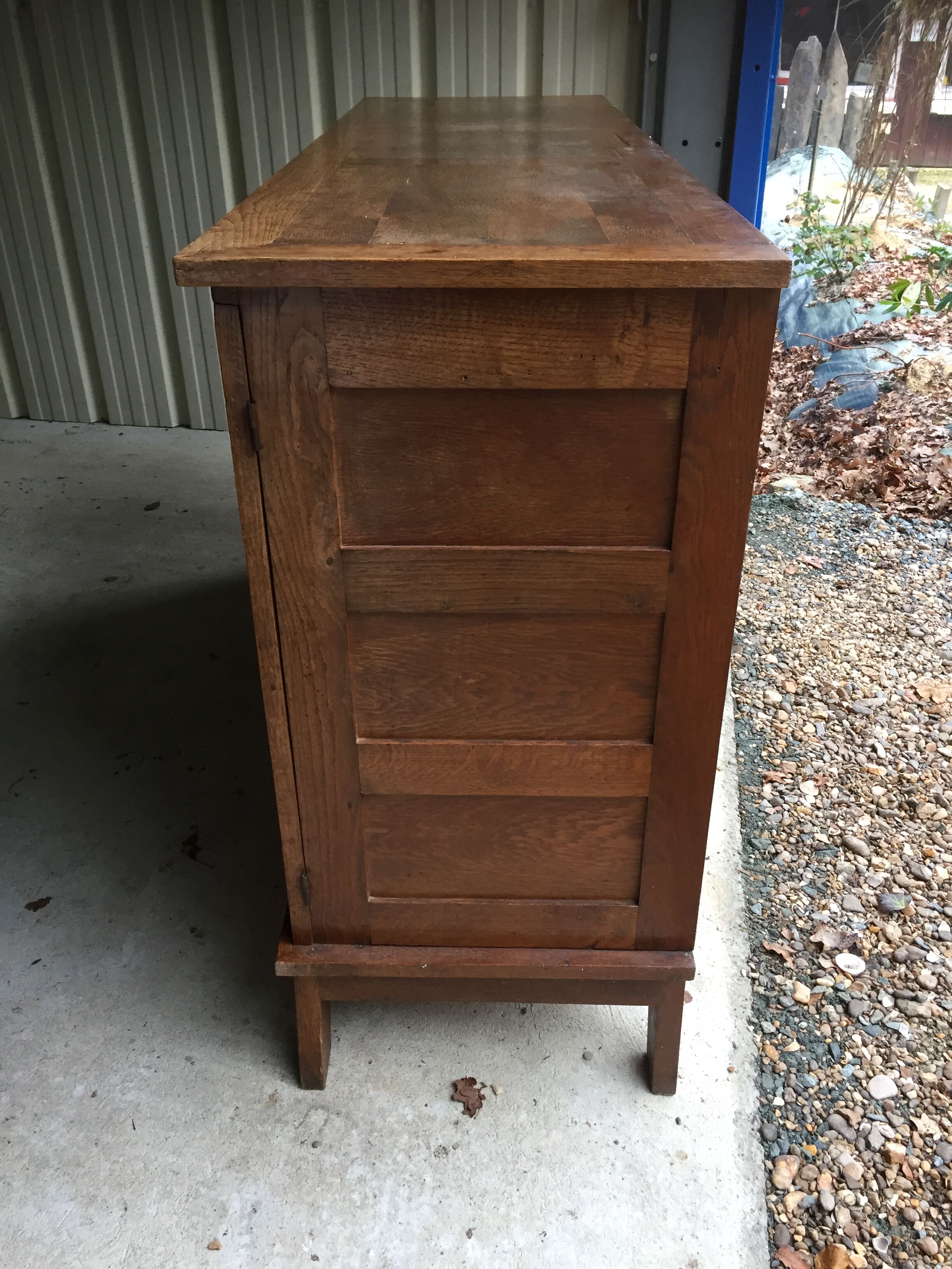 Vintage René Gabriel buffet in oak called disaster victims (reconstruction)