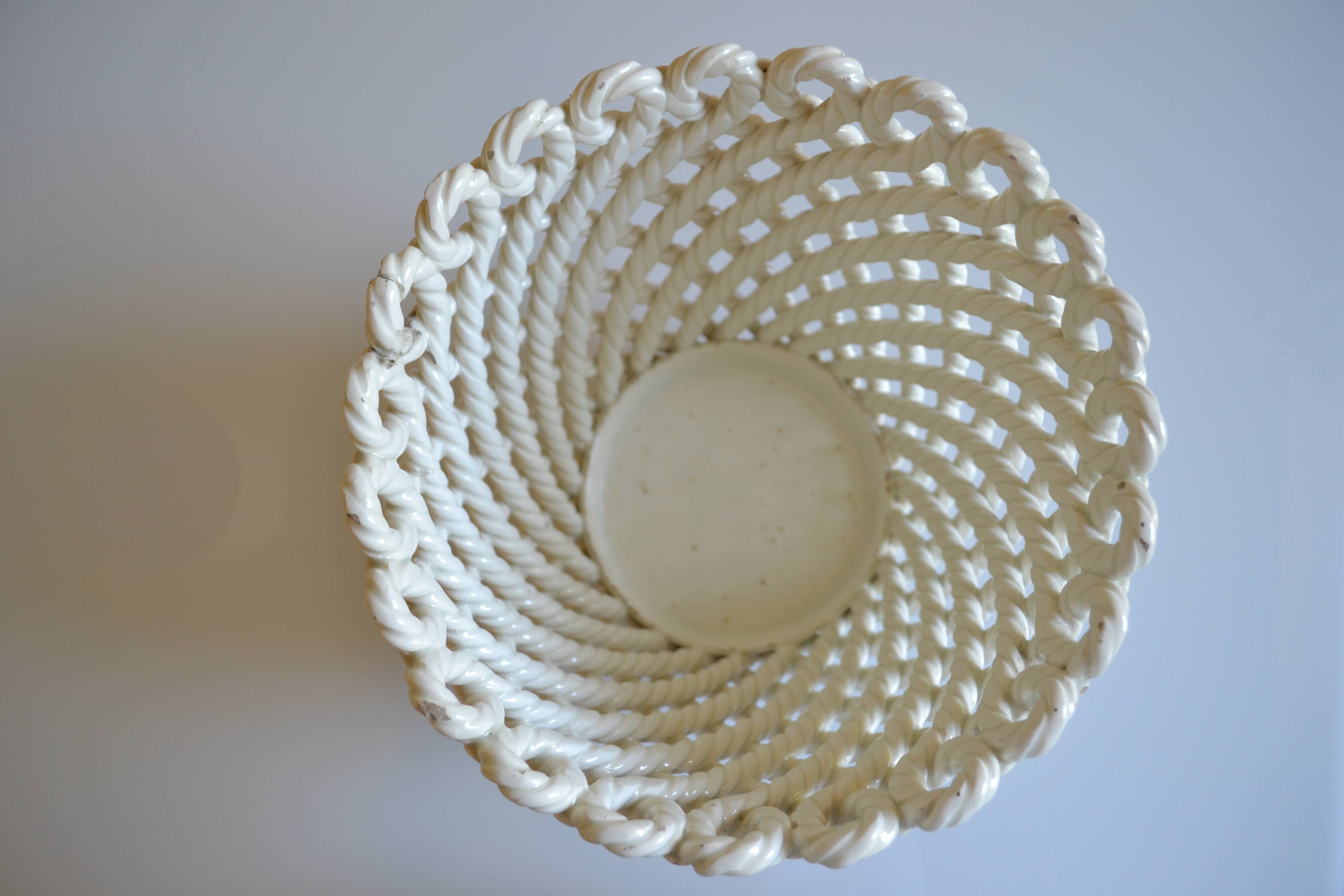 Woven ceramic cache-pot DLG Emile Tessier Pichon Uzès
