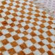 Berber rug in brown and beige check pattern - 206 x 154 cm