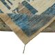 Handwoven Turkish Rustic 275 cm x 365 cm Blue Wool Carpet