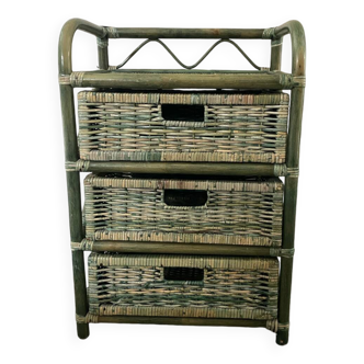 Meuble rotin vintage