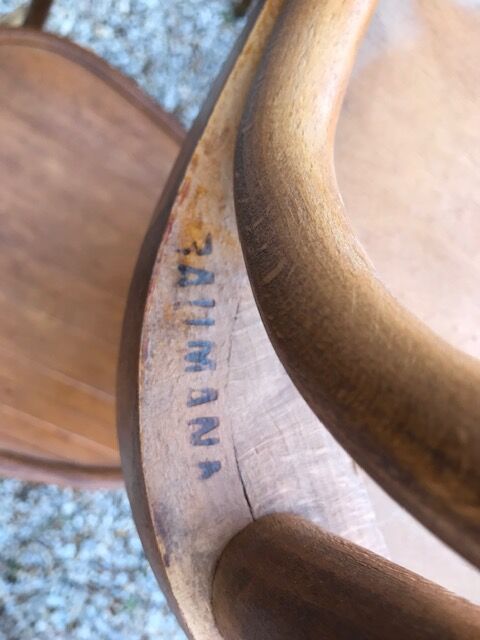 Pair of period bistrot baumann chairs 1940