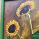 Tableau huile sur toile bouquet tournesol