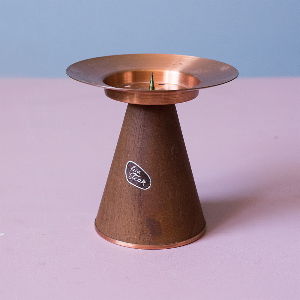 Teak candleholder