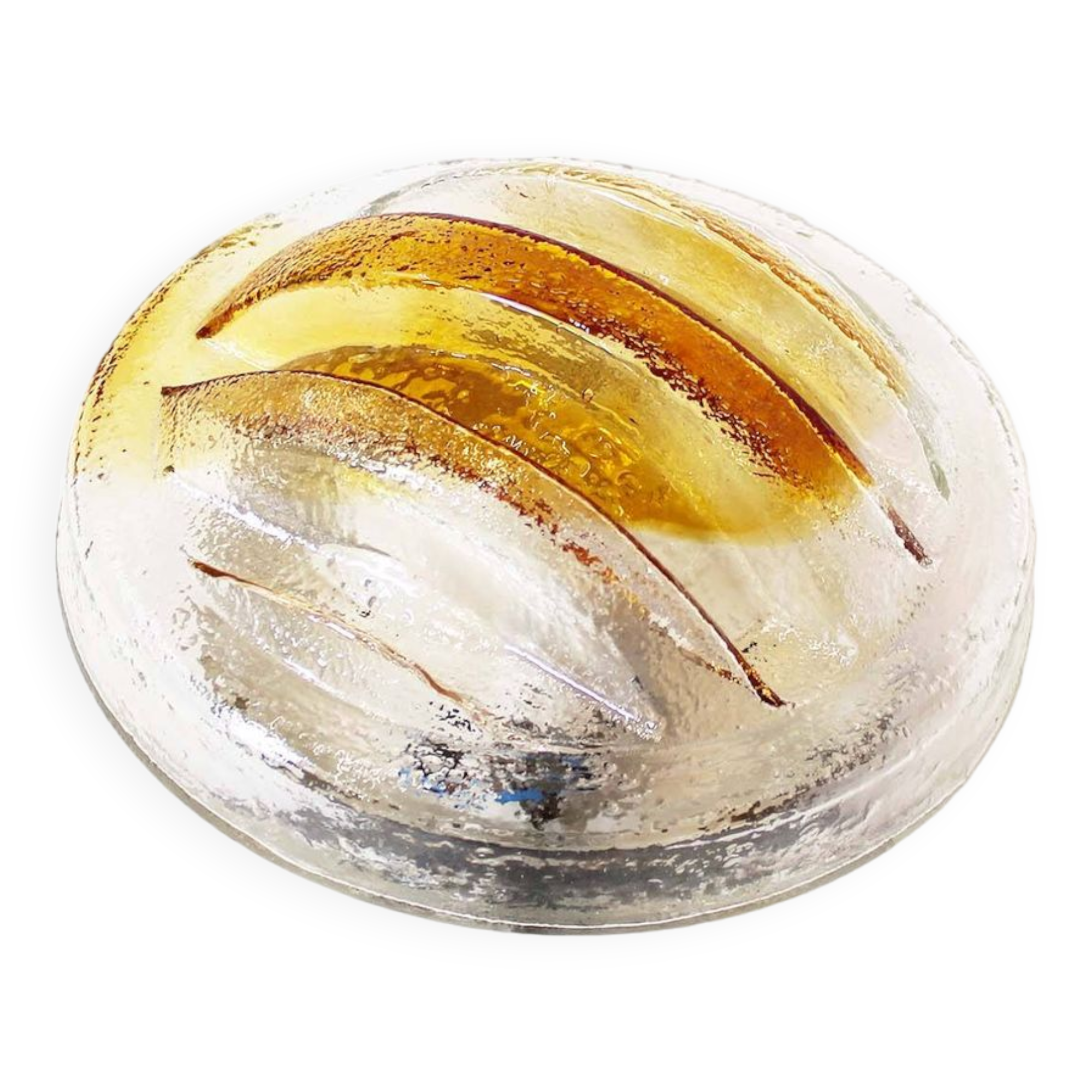 Large muranoglass flush mount light by AV Mazzega