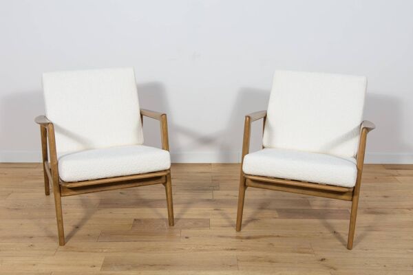 Fauteuils Mid-Century modèle 300-139 de l'usine Swarzędz, années 1960, lot de 2
